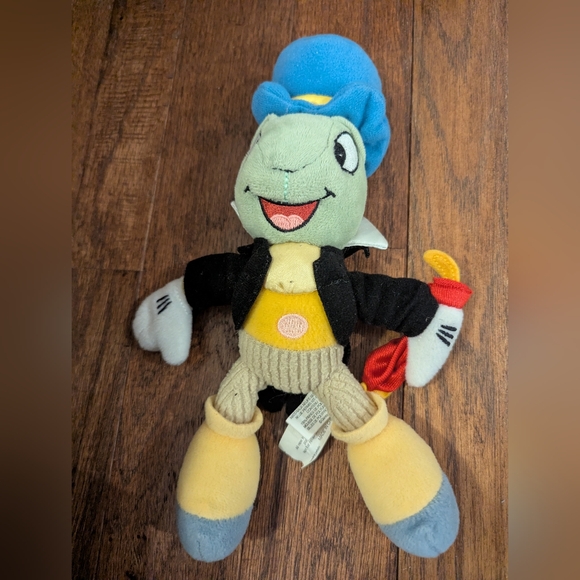 Disney Jiminy Cricket Plush Stuffed Toy. 9" Snap Toys - Picture 2 of 5